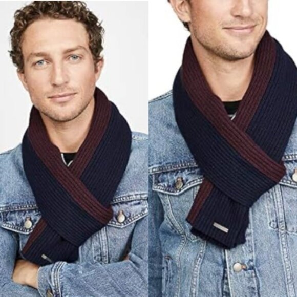 Ted Baker Men's Colorblock Scarf with Wool and Cashmere